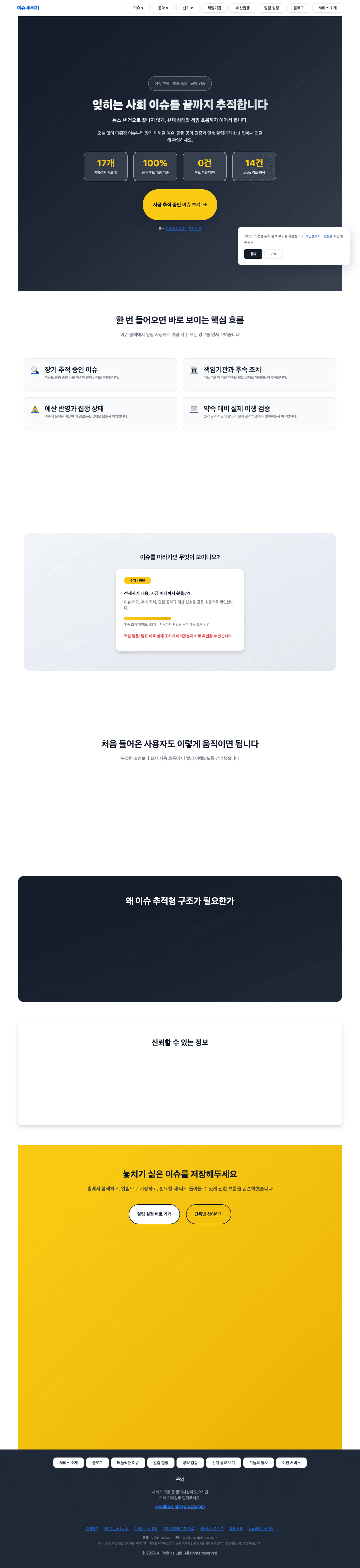 IssueWatch 실제 화면